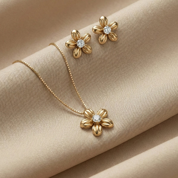 18- K Gold Plated Germanite Luxury Set