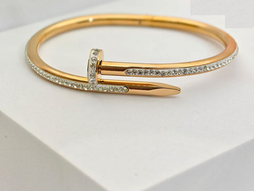 18-K Gold Plated Nail Bangles