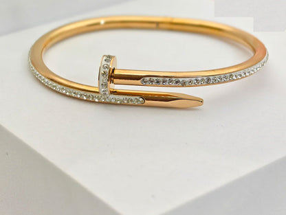 18-K Gold Plated Nail Bangles