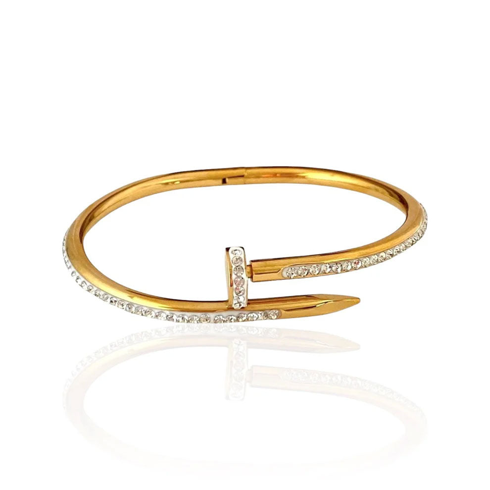 18-K Gold Plated Nail Bangles
