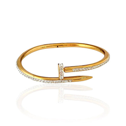 18-K Gold Plated Nail Bangles