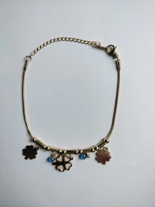 Gold Clover Charm Bracelets