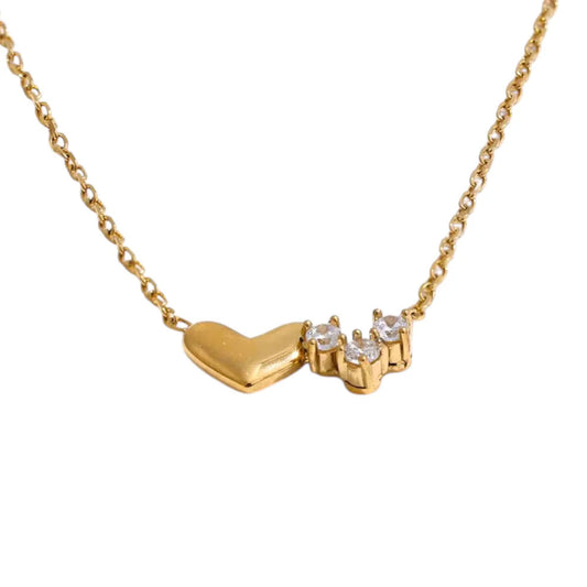 Double Heart Diamond Necklace