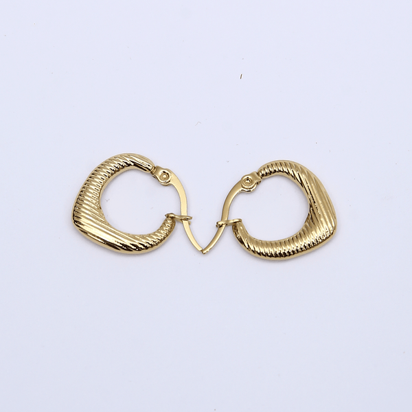 Anti-Tarnish Gold-Plated Hoop Earring