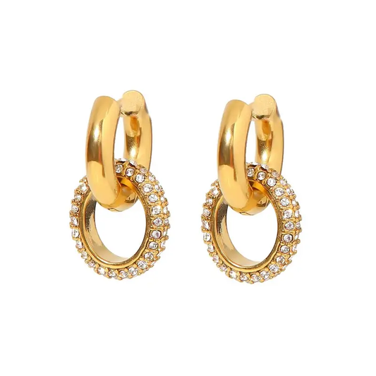 18- K Gold Plated Rollo Hoops